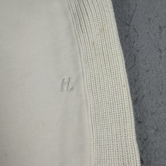 Helmut Lang Jogger Sweatpants Women’s Medium Ivory Cotton Knit Combo L02HW201 - Picture 2 of 16